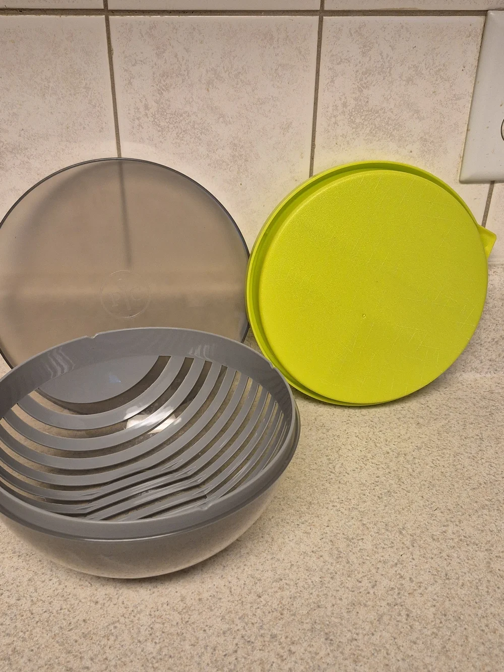Pampered Chef 4 Piece Salad Cutting Bowl 100086 Prep Serve Lunch Bowl